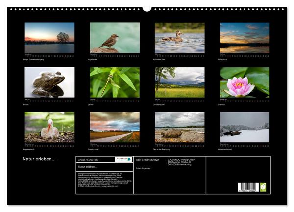 Produktbild: Natur erleben... (Wandkalender 2026 DIN A2 quer), CALVENDO Monatskalender