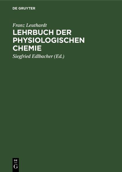 Produktbild: Lehrbuch der physiologischen Chemie