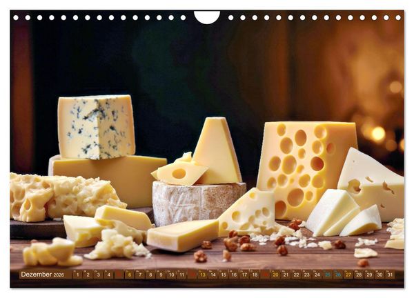 Produktbild: Gourmet K&auml;se - und Weingenuss (Wandkalender 2026 DIN A4 quer), CALVENDO Monatskalender