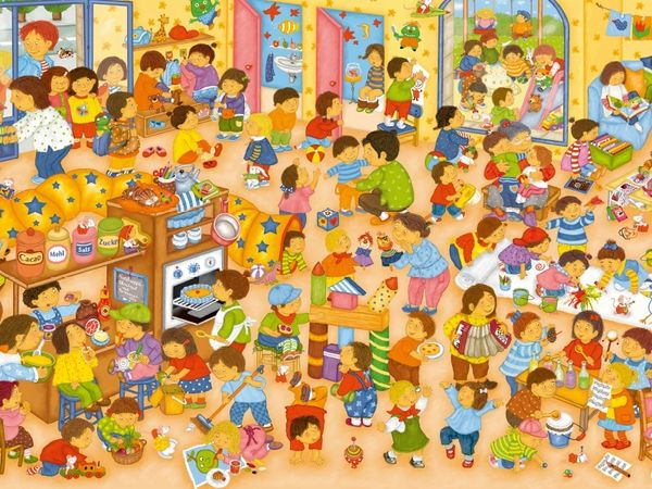 Produktbild: Ein Tag im Kindergarten (Puzzle)