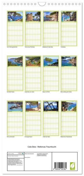 Produktbild: Familienplaner 2026 - Cala Deia - Mallorcas Traumbucht mit 5 Spalten (Wandkalender, 21 x 45 cm) CALVENDO
