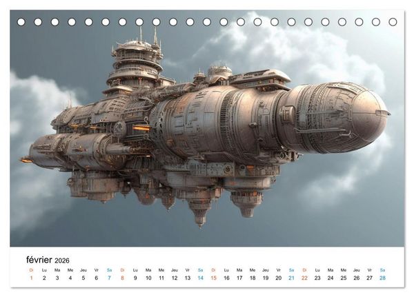 Produktbild: M&eacute;caniques fantastiques (Calendrier de bureau 2026 DIN A5 vertical), CALVENDO calendrier mensuel
