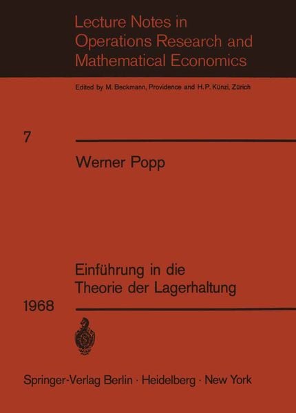 Produktbild: Einf&uuml;hrung in die Theorie der Lagerhaltung