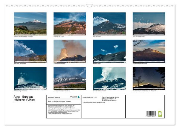 Produktbild: &Auml;tna - Europas h&ouml;chster Vulkan (Wandkalender 2026 DIN A2 quer), CALVENDO Monatskalender