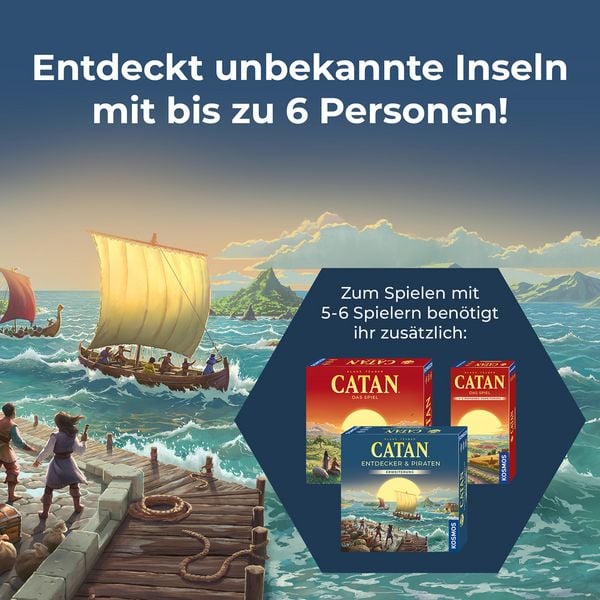 Produktbild: CATAN - Entdecker & Piraten - Erweiterung f&uuml;r 5-6 Personen