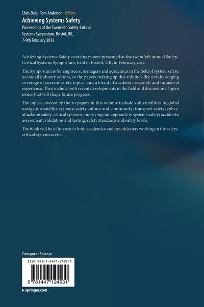 Produktbild: Achieving Systems Safety