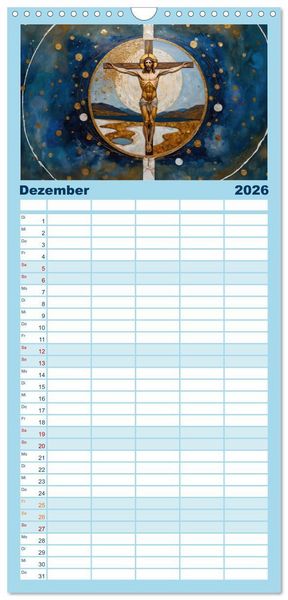 Produktbild: Familienplaner 2026 - N&auml;chtliche Traumwelten mit 5 Spalten (Wandkalender, 21 x 45 cm) CALVENDO