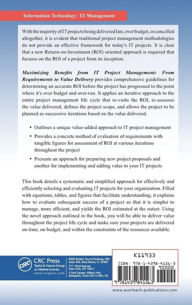 Produktbild: Maximizing Benefits from IT Project Management
