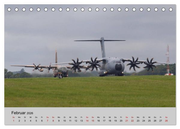Produktbild: Transportflugzeug Airbus A400M Atlas (Tischkalender 2026 DIN A5 quer), CALVENDO Monatskalender