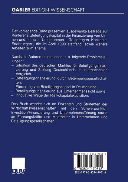 Produktbild: Beteiligungskapital in der Unternehmensfinanzierung