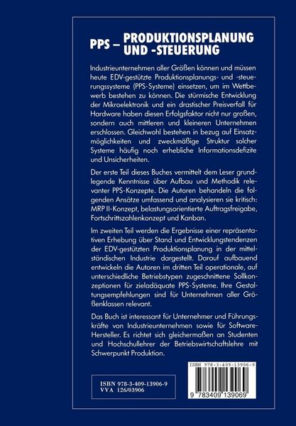 Produktbild: PPS Produktionsplanung und -steuerung