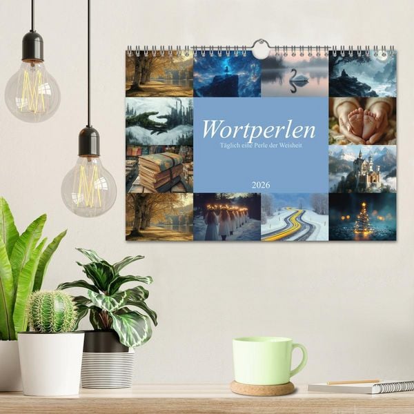 Produktbild: Wortperlen (Wandkalender 2026 DIN A4 quer), CALVENDO Monatskalender
