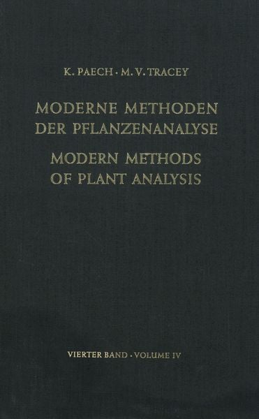 Produktbild: Modern Methods of Plant Analysis / Moderne Methoden der Pflanzenanalyse