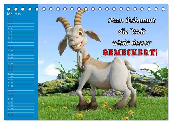 Produktbild: Tierische Toons (Tischkalender 2026 DIN A5 quer), CALVENDO Monatskalender