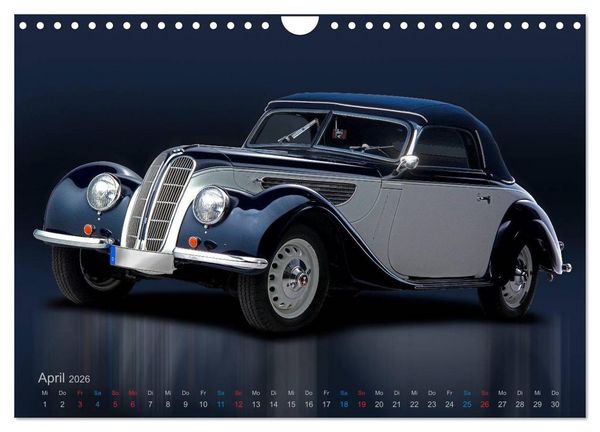 Produktbild: Zeitlose &Auml;sthetik Oldtimer-Fotografien von Wolf Kloss (Wandkalender 2026 DIN A4 quer), CALVENDO Monatskalender