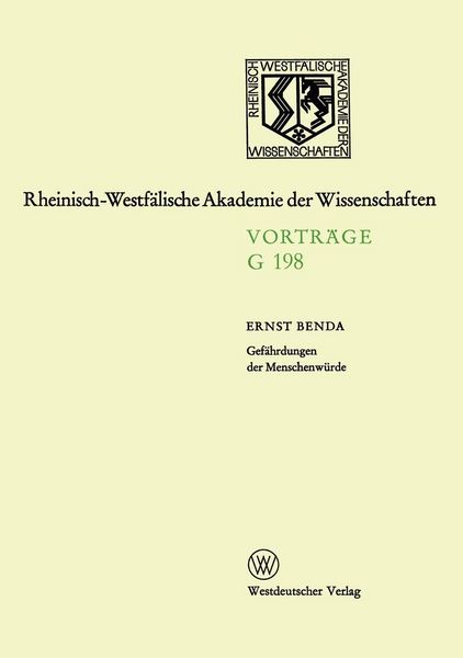 Produktbild: Gef&auml;hrdungen der Menschenw&uuml;rde