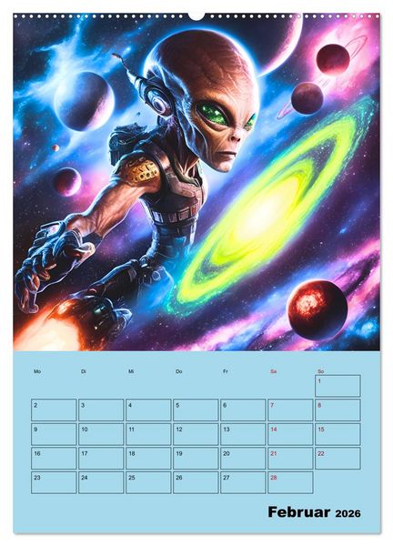 Produktbild: Galaktische Begegnungen (hochwertiger Premium Wandkalender 2026 DIN A2 hoch), Kunstdruck in Hochglanz