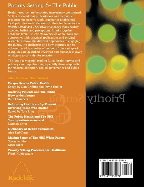 Produktbild: Priority Setting and the Public