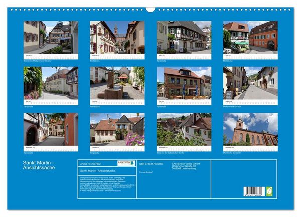 Produktbild: Sankt Martin - Ansichtssache (Wandkalender 2026 DIN A2 quer), CALVENDO Monatskalender