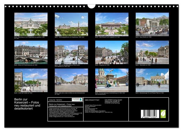 Produktbild: Berlin zur Kaiserzeit &ndash; Fotos neu restauriert und detailkoloriert (Wandkalender 2026 DIN A3 quer), CALVENDO Monatskalender