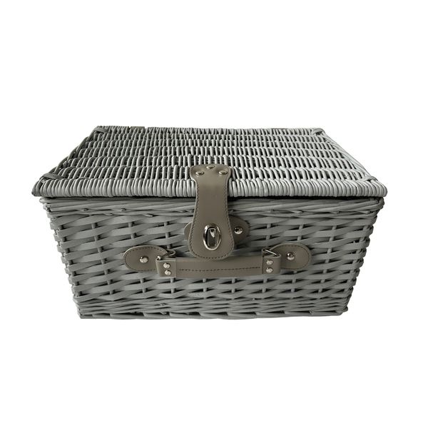 HTI-Living Picknickkorb für 2 Personen Finie Grau