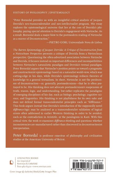Produktbild: Barren Epistemology of Jacques Derrida