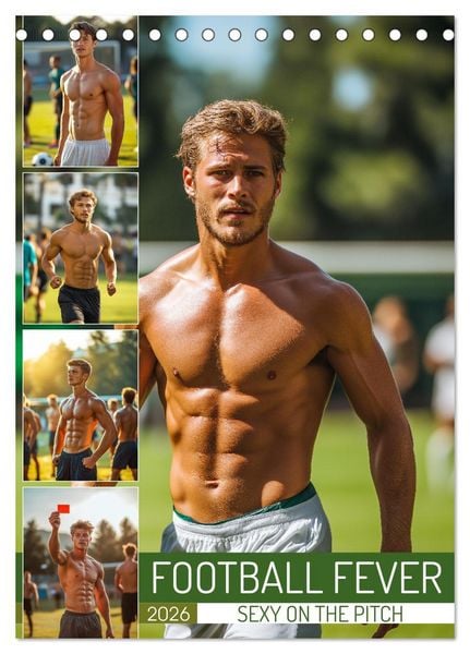 Produktbild: Football Fever - Sexy on the Pitch (Desk Calendar 2026 DIN A5 portrait), CALVENDO 12 Month DeskCalendar