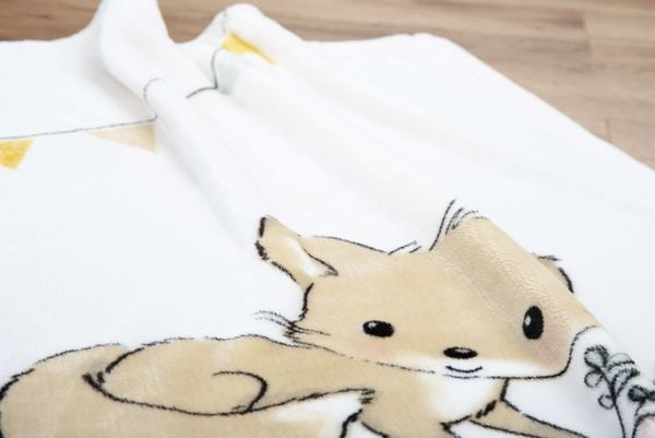Produktbild: babybest&reg; 1440214014 - Waldfreunde Microfaserflausch-Decke, 75 x 100 cm, 100% Polyester