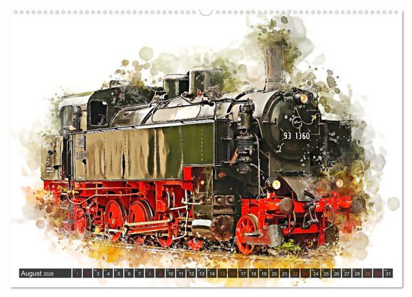 Produktbild: Beeindruckende Dampflokomotiven (hochwertiger Premium Wandkalender 2026 DIN A2 quer), Kunstdruck in Hochglanz