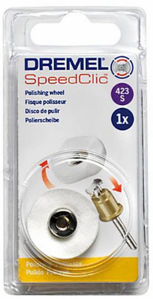 Produktbild: Dremel Textilpolierscheibe &Oslash; 25 mm SpeedClick Dremel 423 423 2615S423JA 1 St.