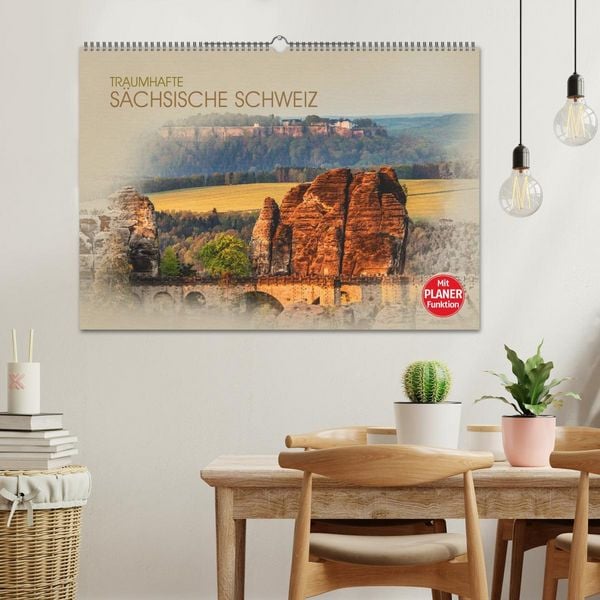 Produktbild: Traumhafte S&auml;chsische Schweiz (Wandkalender 2026 DIN A2 quer), CALVENDO Monatskalender