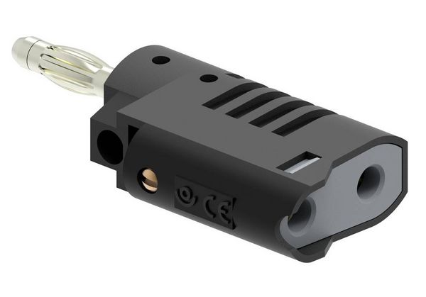 Produktbild: Electro PJP 1080-CD1-N Bananenstecker Stecker, gerade Stift-&Oslash;: 4mm Schwarz 1St.