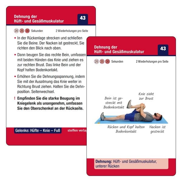 Produktbild: Trainingskarten Gelenke: H&uuml;fte &ndash; Knie &ndash; Fu&szlig;