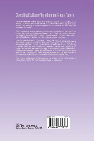 Produktbild: Clinical Applications of Cytokines and Growth Factors