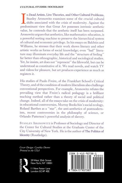 Produktbild: Dead Artists, Live Theories, and Other Cultural Problems