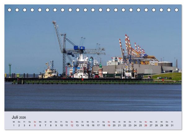 Produktbild: Bremerhaven. Die Seestadt an der Nordseek&uuml;ste (Tischkalender 2026 DIN A5 quer), CALVENDO Monatskalender