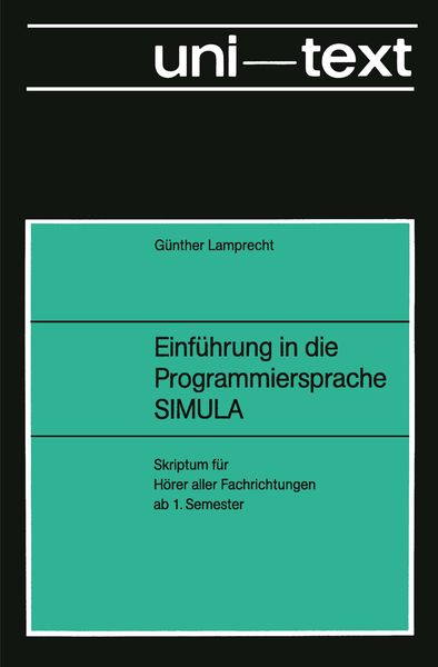 Produktbild: Einf&uuml;hrung in die Programmiersprache SIMULA