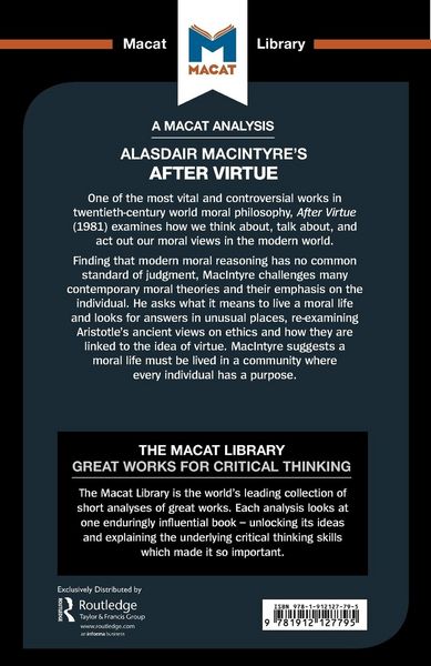 Produktbild: An Analysis of Alasdair MacIntyre's After Virtue