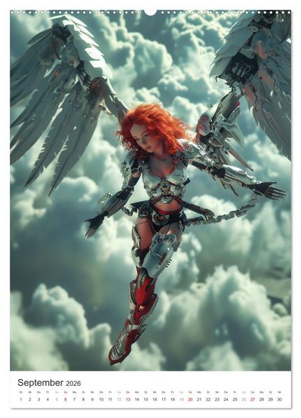 Produktbild: Cyborg Engel (Wandkalender 2026 DIN A2 hoch), CALVENDO Monatskalender
