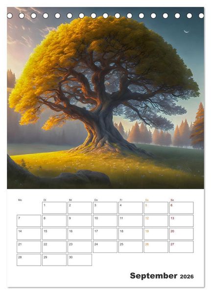 Produktbild: M&auml;rchenhafte B&auml;ume (Tischkalender 2026 DIN A5 hoch), CALVENDO Monatskalender
