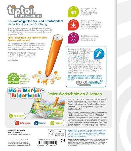 Tiptoi® Mein Wörter-Bilderbuch Tiere