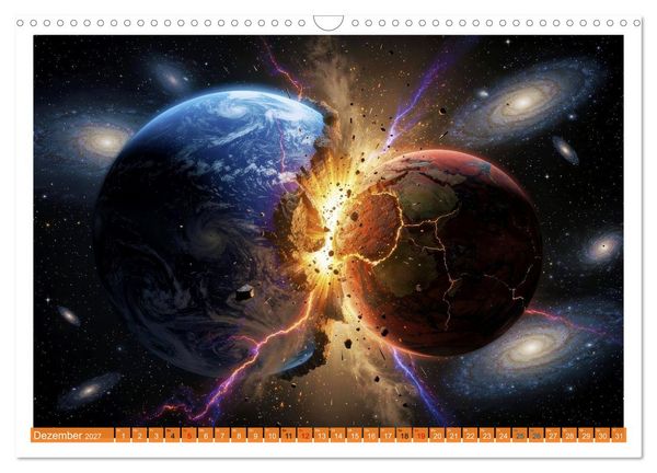 Produktbild: Planeten - Kollisionen (Wandkalender 2027 DIN A3 quer), CALVENDO Monatskalender