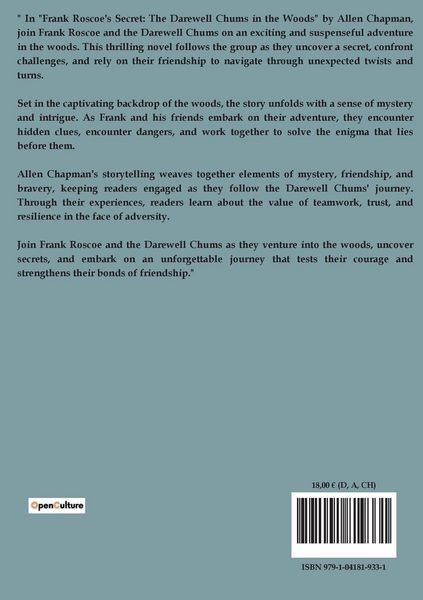 Produktbild: Frank Roscoe's Secret Or the Darewell Chums in the Woods
