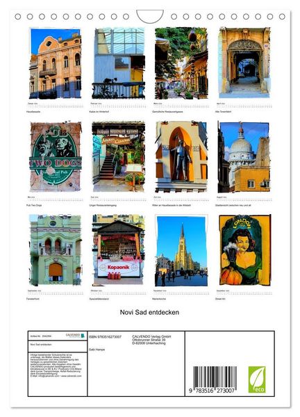 Produktbild: Novi Sad entdecken (Wandkalender 2026 DIN A4 hoch), CALVENDO Monatskalender