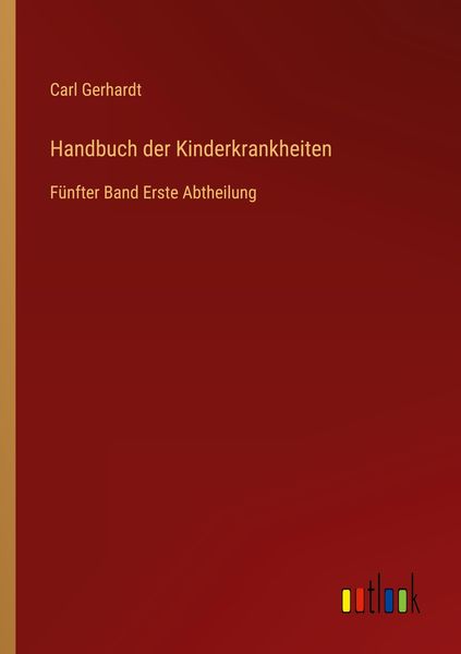 Produktbild: Handbuch der Kinderkrankheiten