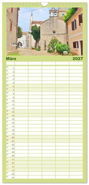 Produktbild: Familienplaner 2027 - Die Insel Cres - Raue Sch&ouml;nheit in Kroatien mit 5 Spalten (Wandkalender, 21 x 45 cm) CALVENDO