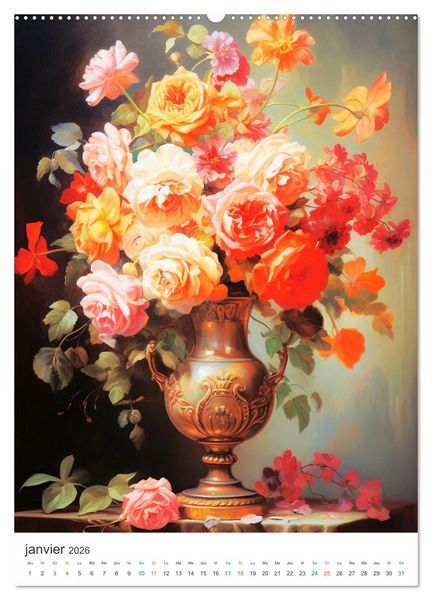 Produktbild: Vases en fleur (Calendrier mural 2026 DIN A2 horizontal) calendrier de bureau