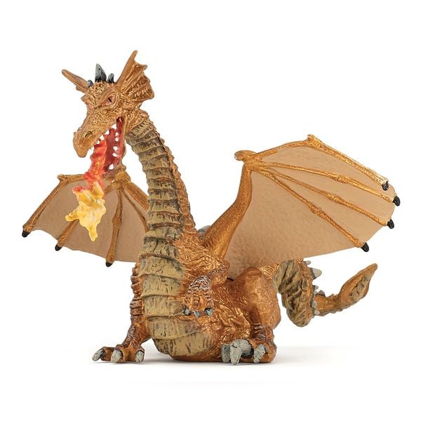 Produktbild: Spielfigur Feuerspeiender Drache gold 10,2cm