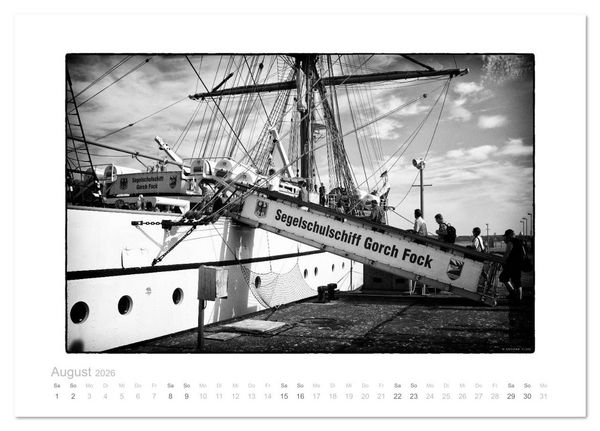 Produktbild: Gorch Fock - zeitlose Eindr&uuml;cke (Tischkalender 2026 DIN A5 quer), CALVENDO Monatskalender