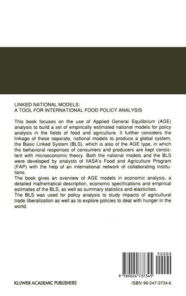 Produktbild: Linked National Models: A Tool For International Food Policy Analysis